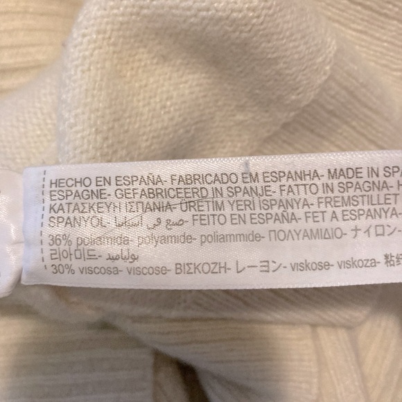 Massimo Dutti Italian Designer Cream Sweater Women’s Size XS - Picture 6 of 6